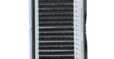 3D Beauty Natural C-Curl Eyelash Extension Tray - 0.15mm thickness, 8mm length, full lash tray for professionals