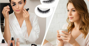 Comparison between eyelash tinting and mascara application
