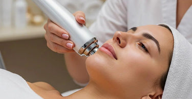 Facial RF Machine delivering firm and radiant skin treatment in a spa setting