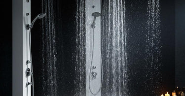 The Blast Vichy Shower showcasing its advanced features in a modern spa setting