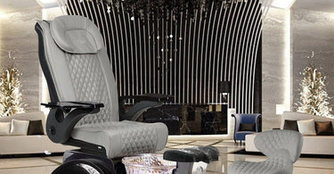 Lucent Pedicure Chair with Crystal Glass Pedicure Basin by Whale Spa