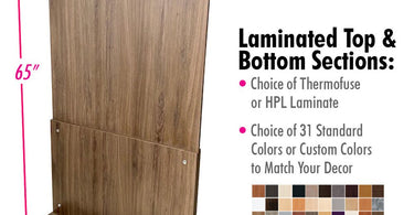 Fixed partition divider for styling stations and backwash areas in modern salon