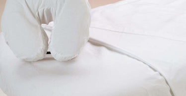 White flannel sheet set for spas and massage tables showing luxurious texture and professional quality