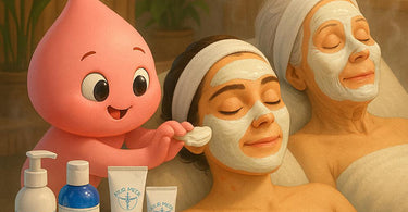 Ayur Medic skincare products displayed on spa table for professional treatment