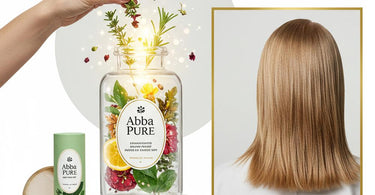 Abba Pure hair care products featuring botanical ingredients for salon professionals