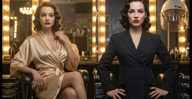 Vintage hairstyling transformation from pin-up curls to voluminous retro looks