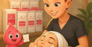 Intrinsics Silken Wipes used in professional spa and salon treatments