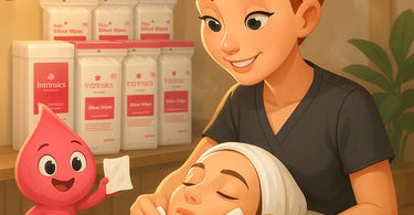 Intrinsics Silken Wipes used in professional spa and salon treatments
