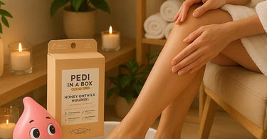 Relaxing spa pedicure being performed in a professional salon setting