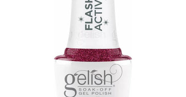 Gelish Flash Glam Mesmerized By You nail polish bottle showing iridescent lavender color shift