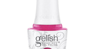 Gelish Soak Off Gel Polish in Amour Color Please, a vibrant warm fuchsia pink shade for professional nail salons.