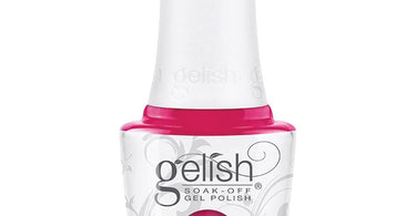 Gelish Soak-Off Gel Polish in Gossip Girl shade - 0.5 oz bottle with vibrant pink color