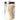 Pure Spa Direct Glass Sundry Jar with Stainless Steel Lid on a marble countertop with cotton balls inside.
