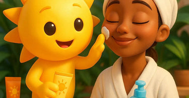 Woman enjoying a summer skincare facial treatment for glowing skin