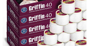 Griffin 40 Professional Eyebrow Thread - 300 Meters per Spool, Case of 75 Spools for Salon and Spa Use