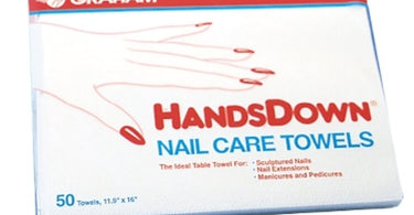 HandsDown Nail Care Towels 12x16 inch 50 pack by Graham for professional manicure and pedicure services