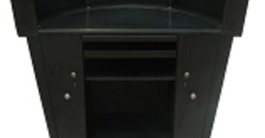 HBNY Esther Reception Desk in vinyl finish, perfect for spas and salons