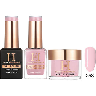 Honey's Nail Secret Combo #HP 258 - UV/LED Soak Off Gel Polish, Nail Lacquer, and Acrylic Powder