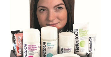 RefectoCil application process for eyelashes and eyebrows