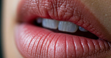 Close-up of smooth lips after professional waxing treatment