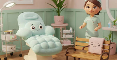 A comfortable and professional waxing table setup in a modern spa environment