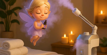 Professional facial steamer with aromatherapy diffuser for spa treatments