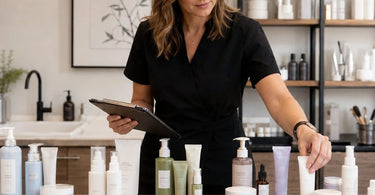 Graphic showing how to categorize spa and salon retail products by client concern rather than brand