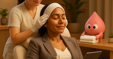Busy professional enjoying a quick spa treatment during a lunch break