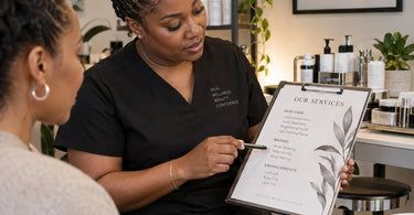 Organized treatment room with professional spa equipment including facial steamer, wax warmer, and portable massage table, demonstrating efficient use of small salon space for multiple services