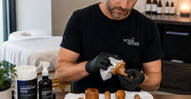 How to sanitize professional wooden body contouring tools safely for spa use