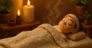 Professional spa body wrap heated blanket in use during luxury detox treatment