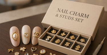 Nail charms and studs set for professional nail art designs