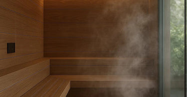 Professional steam cabin in a spa setting, showing luxurious relaxation environment