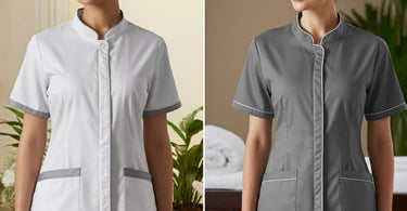 Spa uniforms made of cotton and microfiber fabrics