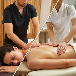 Massage Therapist Performing Deep Tissue Massage in a Spa Setting