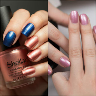 Comparison of Shellac and Regular Nail Polish Glossy Finishes