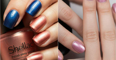 Comparison of Shellac and Regular Nail Polish Glossy Finishes