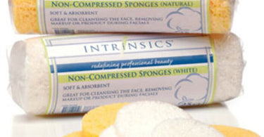 Intrinsics Non-Compressed White Sponges 25-Pack for professional spa and salon use