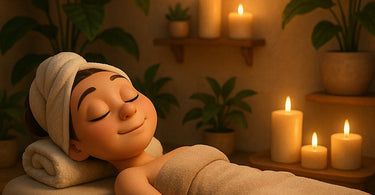Woman receiving professional massage therapy in spa setting