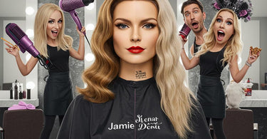 Jamie Manikin Training Head with long blended human and goat hair for professional stylist practice