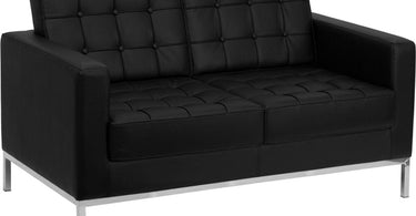 Lac Series Reception Love Seat in Black by BIGA