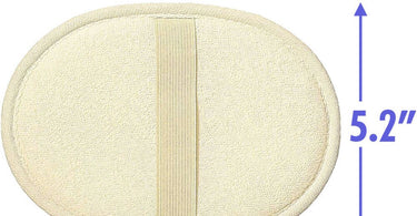 Natural large loofah pads with hand straps, individually wrapped for professional spa use