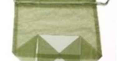 Large Olive Organza Bag