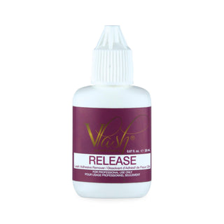 VLash Release Remover alongside lash extension strips in a professional salon setting