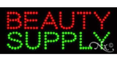 LED Sign - Beauty Supply / 8 inches H x 20 inches W x 1 inch D