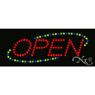 LED Open Sign 8 inches high by 20 inches wide by 1 inch deep