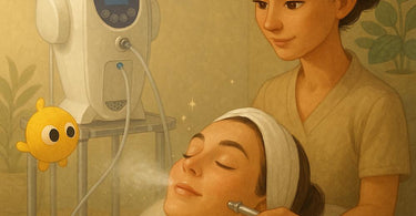 Professional oxygen facial machine in use during a spa treatment