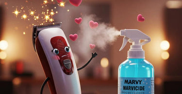 Marvy Marvicide Clipper Ease disinfectant spray for professional clippers and salon tools