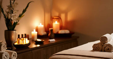 Luxurious spa room featuring plush amenities and serene ambiance