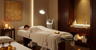 Luxury massage add-ons including hot stones, essential oils, and spa accessories for premium treatments